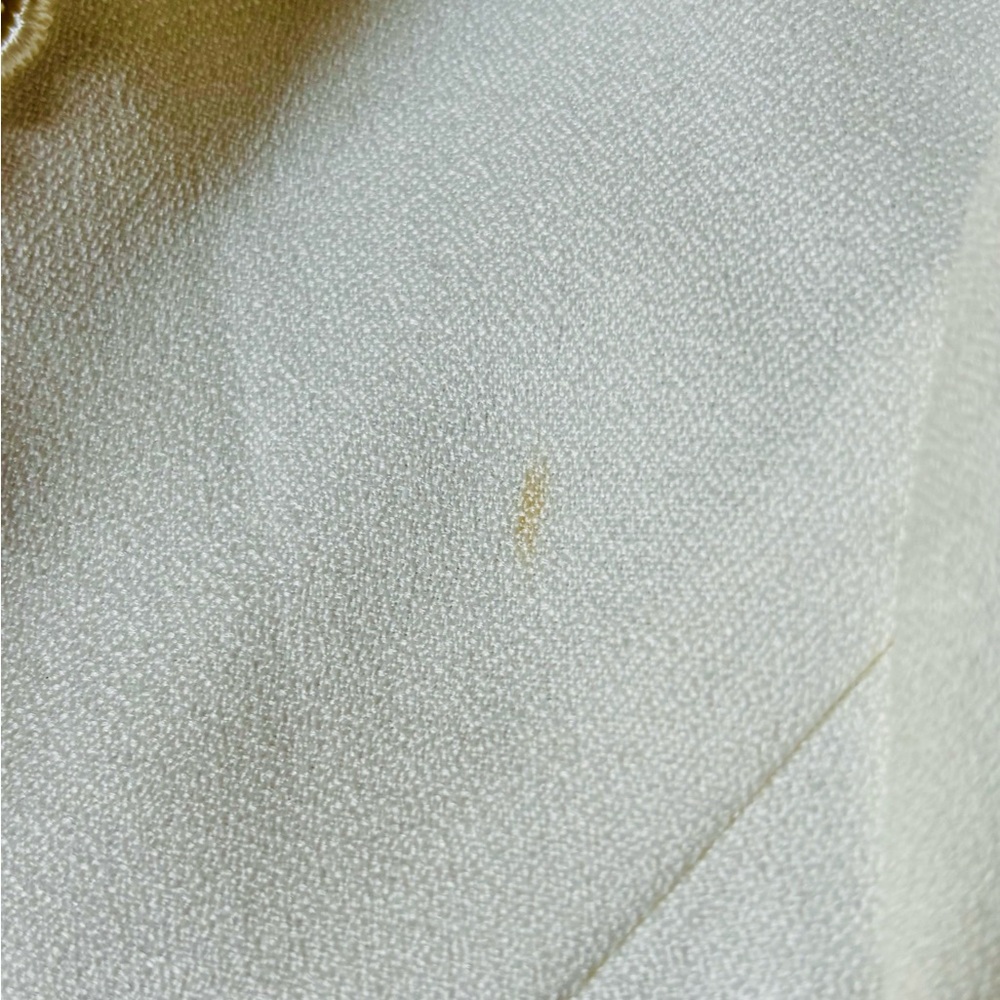 Vintage Cachet Sz 12 Warm White Blazer with Lace Detail, Lattice Back - Picture 10 of 14